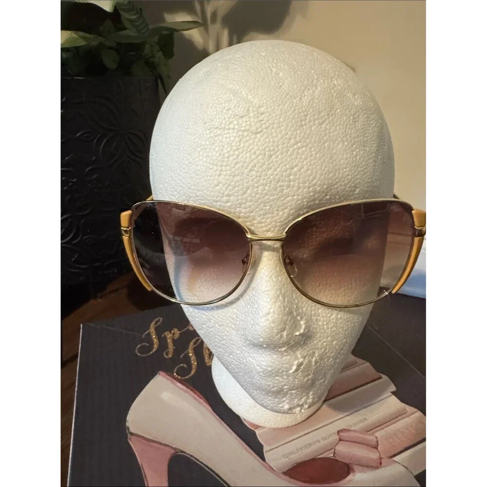 Gold Frame Brown Gradient Lens Women's Sunglasses